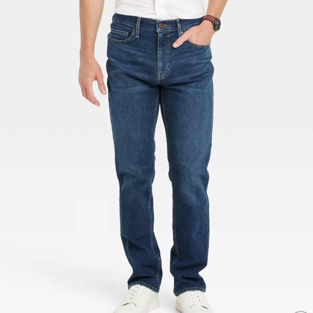 Goodfellow & Co Men's Dark Blue Straight Jeans